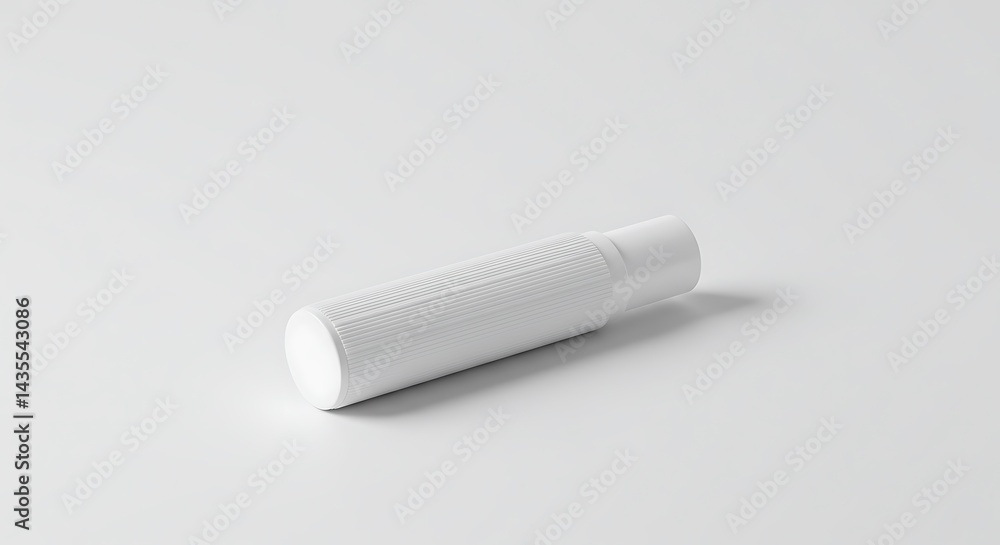 White Tube on White Background Simple Presentation White Tube on White Background Simple Presentation