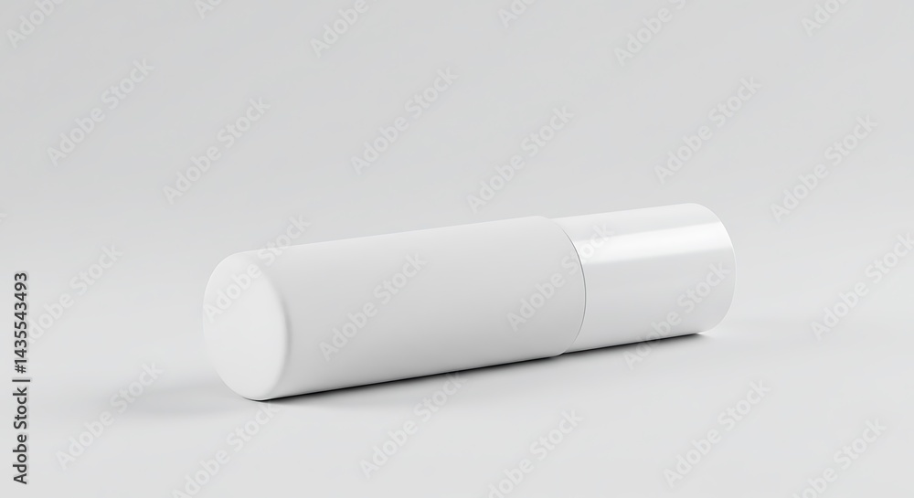 Simple White Bottle Isolated on White Surface, Product Mockup Simple White Bottle Isolated on White Surface, Product Mockup