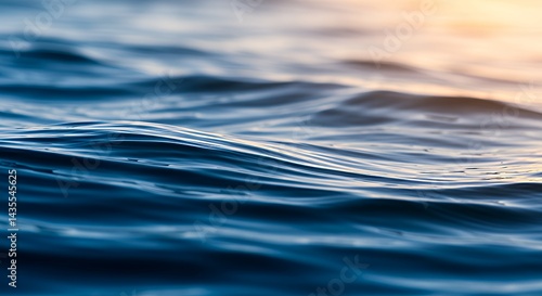 Obraz na płótnie Gentle Ocean Waves Flowing with Soft Sunrise Light Reflecting Off Water w salonie
