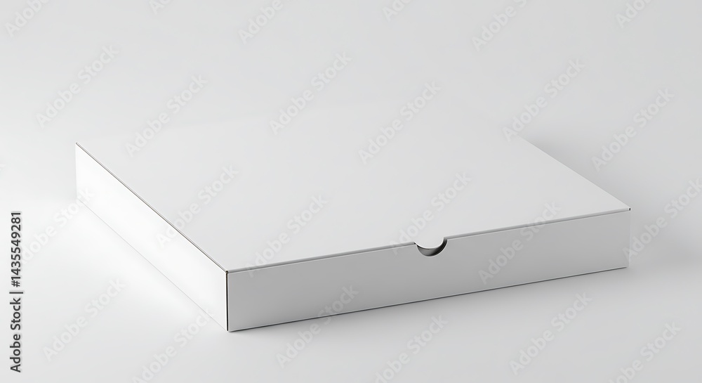 White Cardboard Box on Clean Background for Mockup White Cardboard Box on Clean Background for Mockup