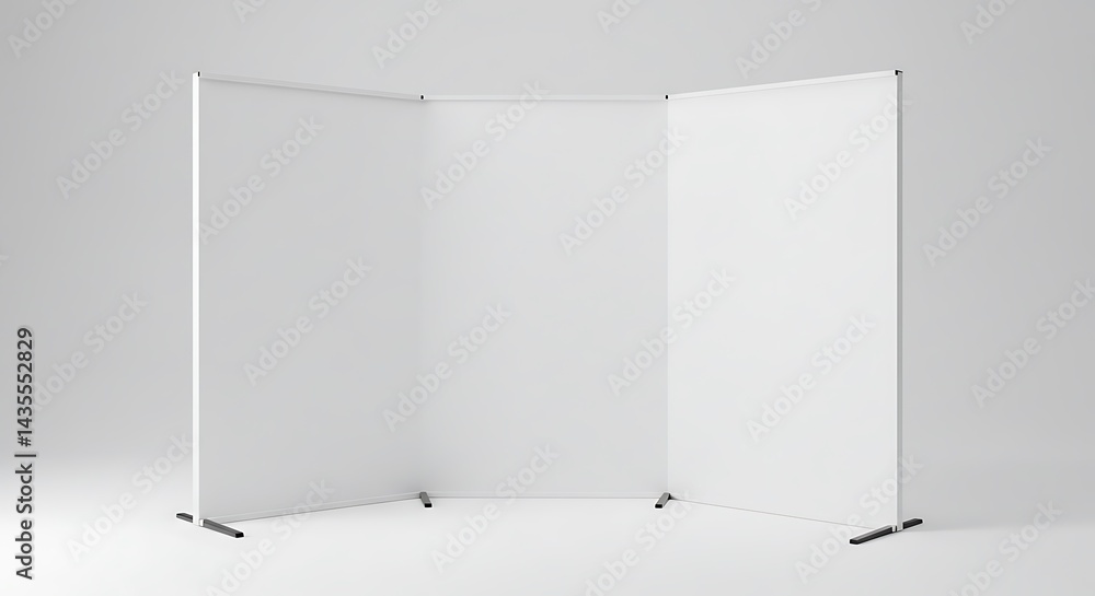 Display Backdrop Setup with Three Panels on a Clean Background Display Backdrop Setup with Three Panels on a Clean Background