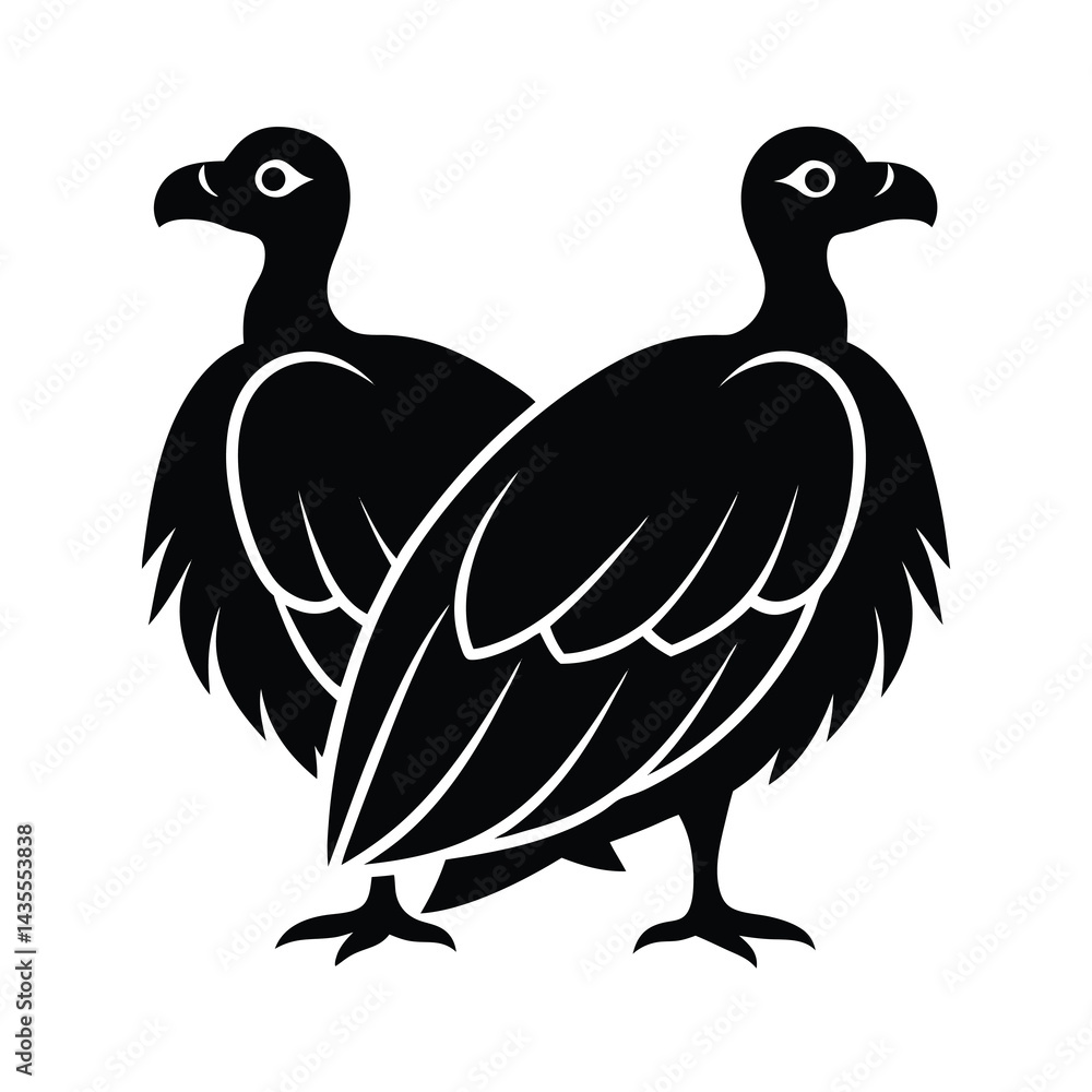 Obraz premium Vultures Vector Sharp and Elegant Design Isolated