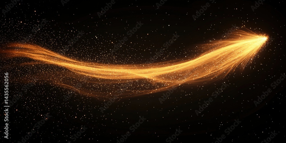 Obraz premium Abstract celestial light resembling a falling star