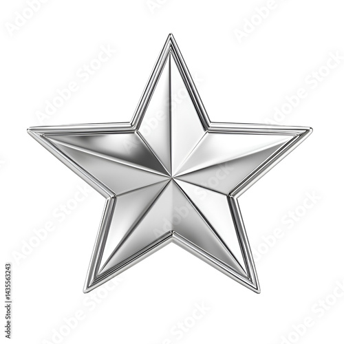 Shiny silver star award symbol success achievement