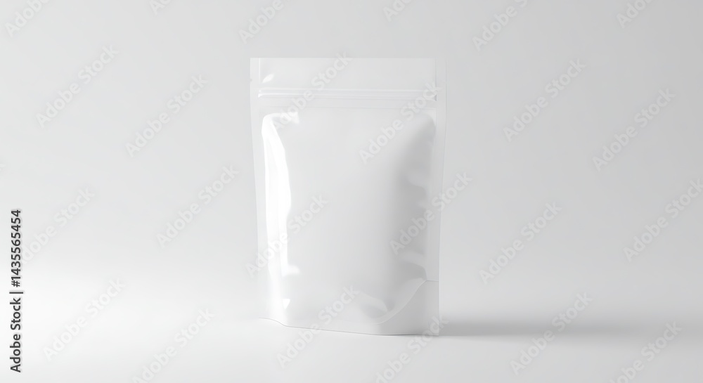 Standing Pouch on White Background for Mockup Packaging Presentation Standing Pouch on White Background for Mockup Packaging Presentation