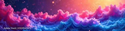 Fluid chromatic dance, ethereal gradients merging , concept, background