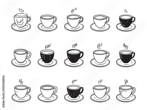 Expensive Coffee line art icon simple elegant style