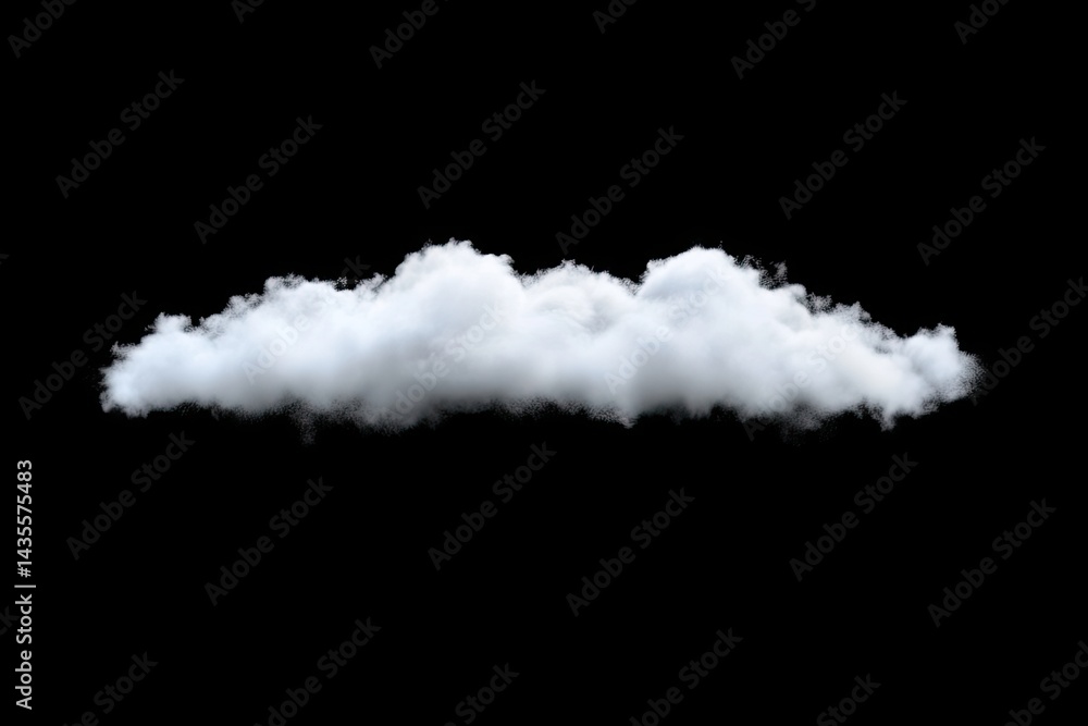 Isolated cloud on black background Isolated cloud on black background