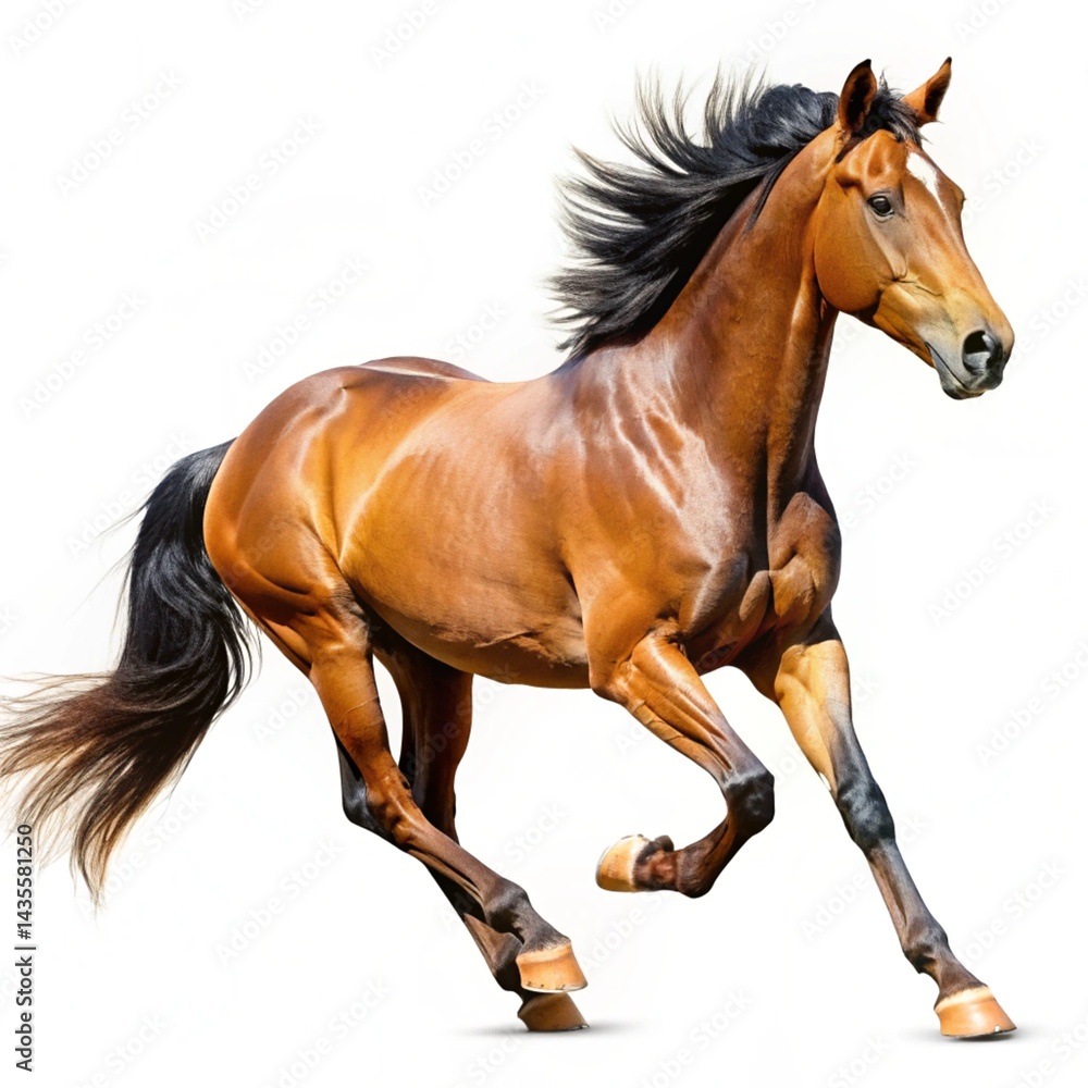 Naklejka premium horse on white background