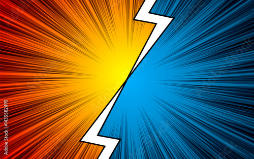 Fight duel versus or confrontation challenge team cartoon comic halftone background, Retro pop art illustration vector template