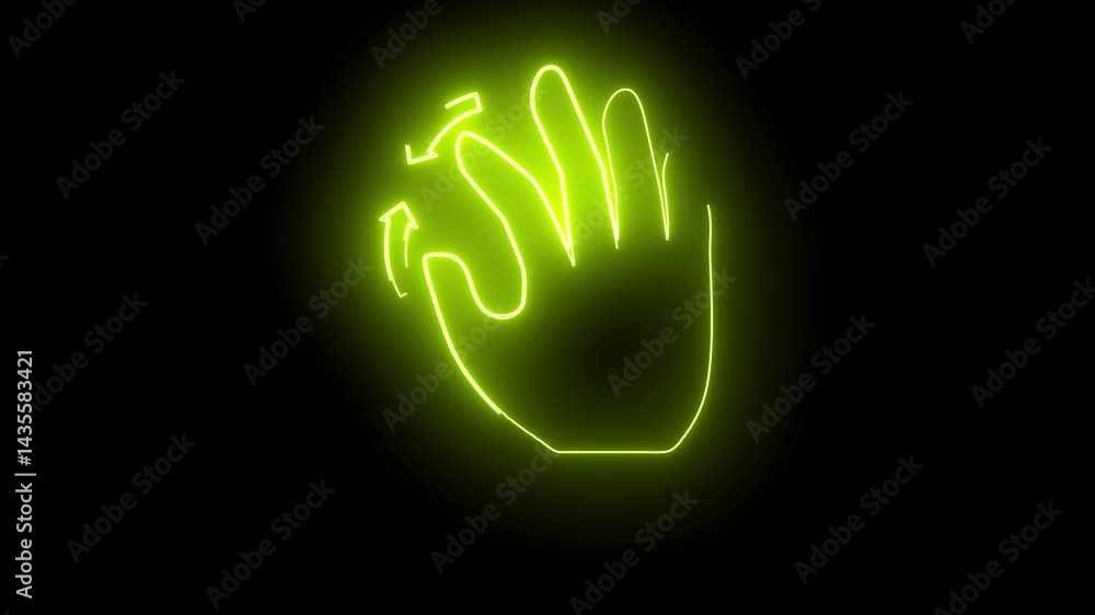 Touch Gestures Icons icon neon animation Touch Gestures Icons icon neon animation