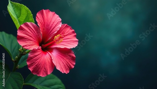 Wallpaper Mural Bold hibiscus and tropical leaves, vibrant hues , illustration, foliage, print Torontodigital.ca