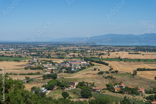 Wallpaper Mural Panorama of the.Countryside and Shores of Lake Trasimeno, Umbria, Italy Torontodigital.ca