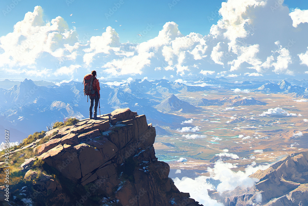 hiker in the mountains hiker in the mountains