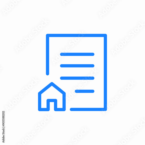 property documents rental agreement icon sign vector