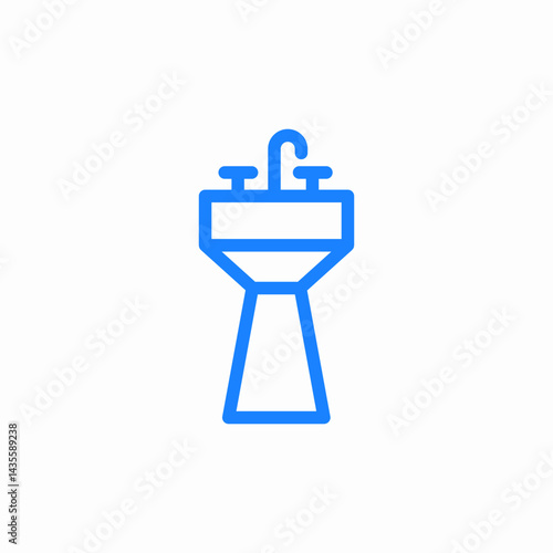 sink washbasin icon sign vector