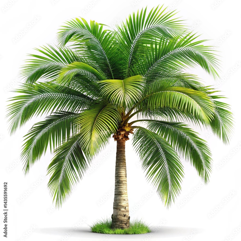 Fototapeta premium palm tree on white background