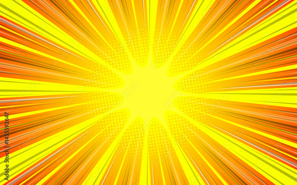 Obraz premium Comic book style background, halftone print texture. Vector illustration on background