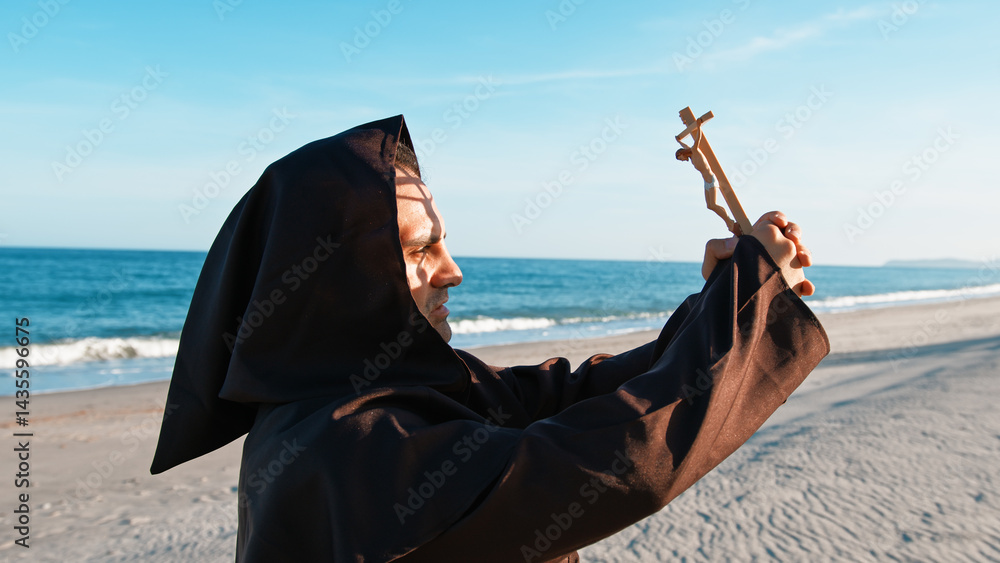 The Shadow Of The Crucifix In The Face Of The Monk