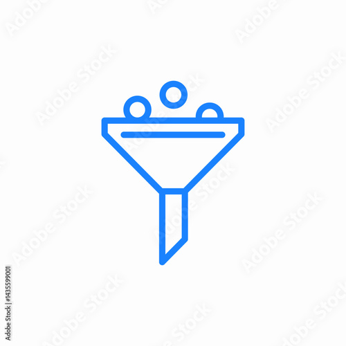 data filter funnel icon sign vector