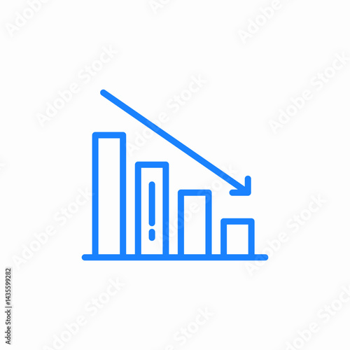 decreasing bars icon sign vector