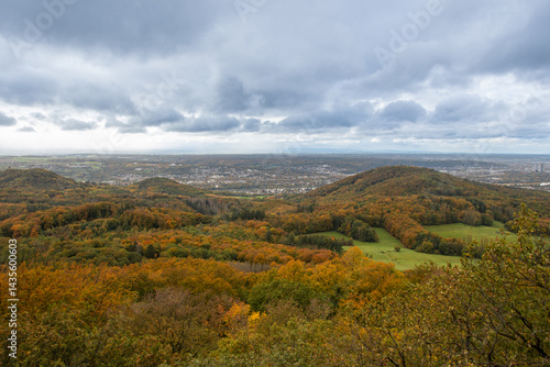 Obraz na płótnie The view from the highest mountain of the Siebengebirge