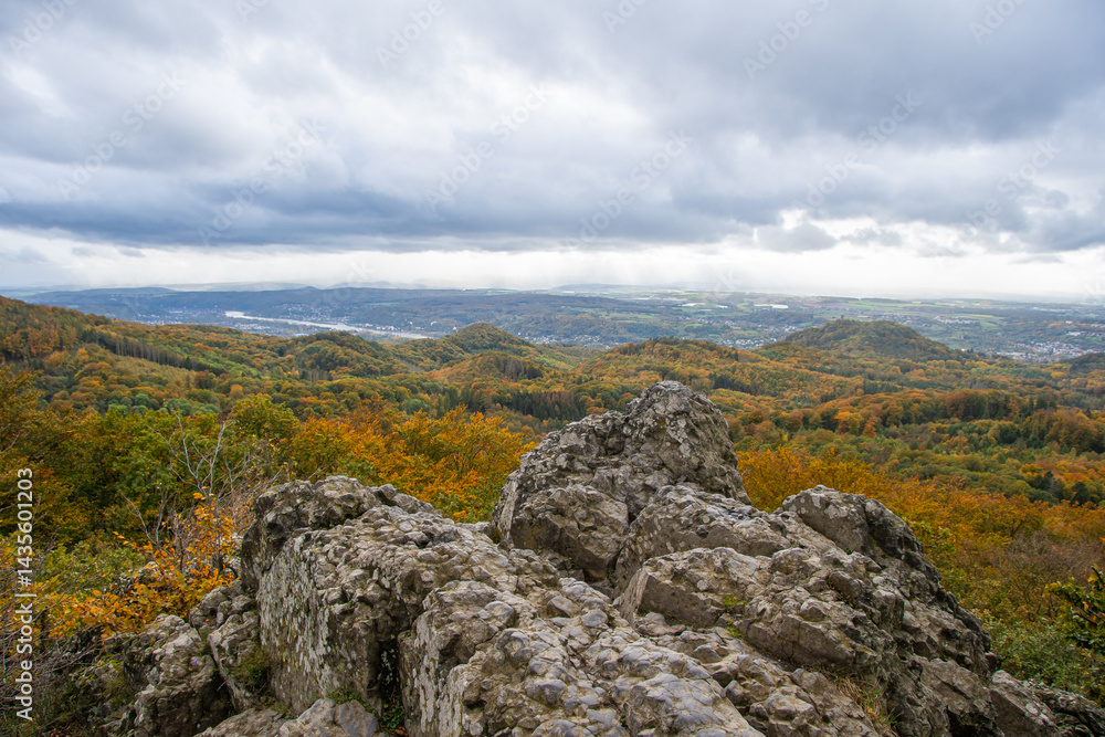 The view from the highest mountain of the Siebengebirge