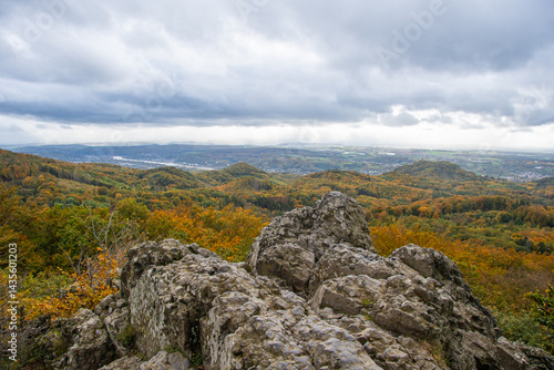 Obraz na płótnie The view from the highest mountain of the Siebengebirge