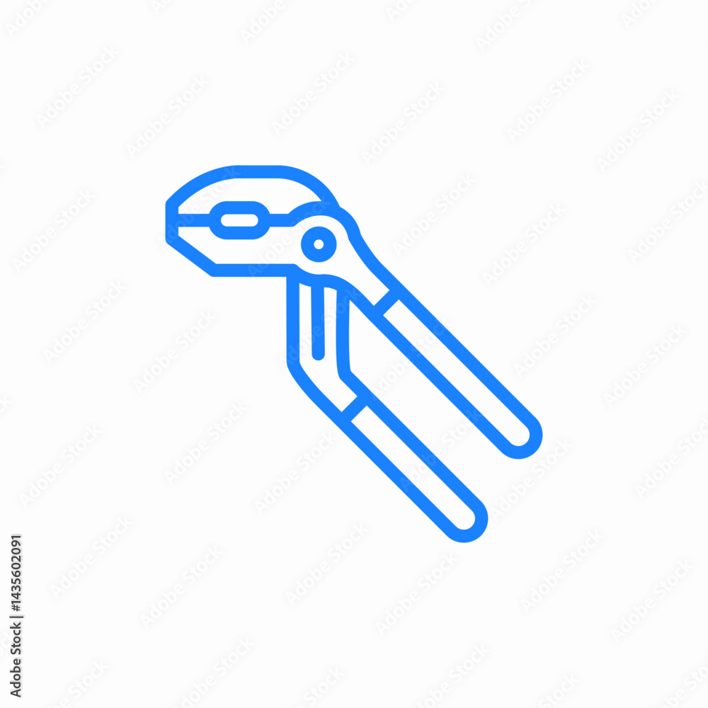 Fototapeta premium groove pliers icon sign vector