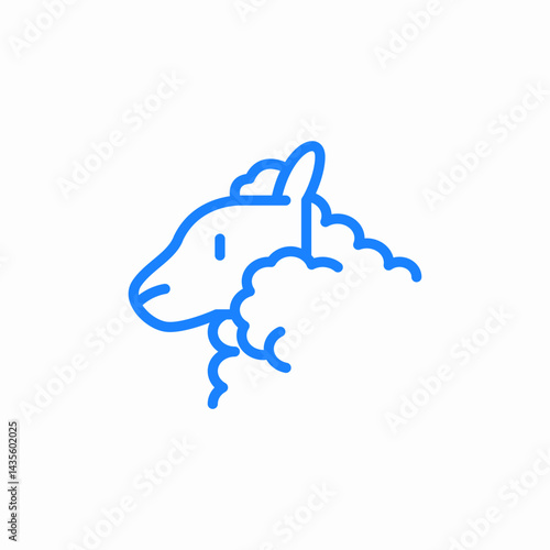 goat profile icon sign vector