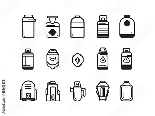 Fuel Tank line art icon simple vector design