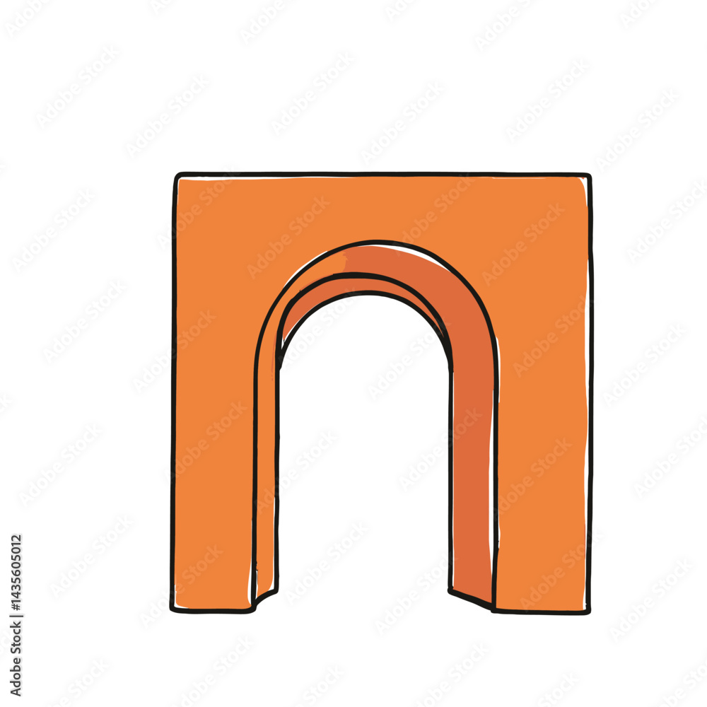 Orange Arch Design vector illustration Orange Arch Design vector illustration