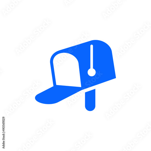 Simple blue mailbox icon representing traditional mail delivery, postal services, and communication.