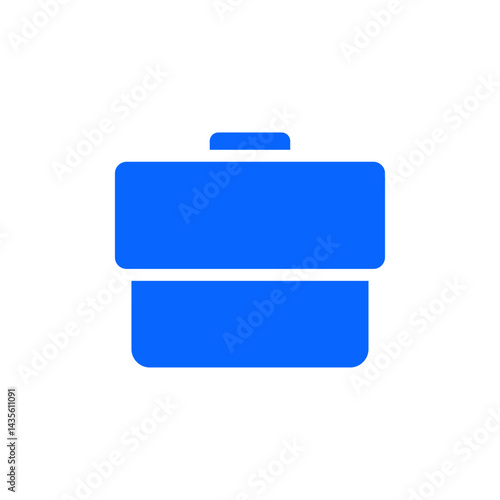 Fotografie Minimalistic blue briefcase icon representing business, work, or career concepts