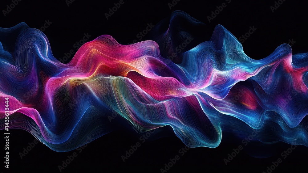 Fototapeta premium abstract colorful waves flowing energy vibrant swirls