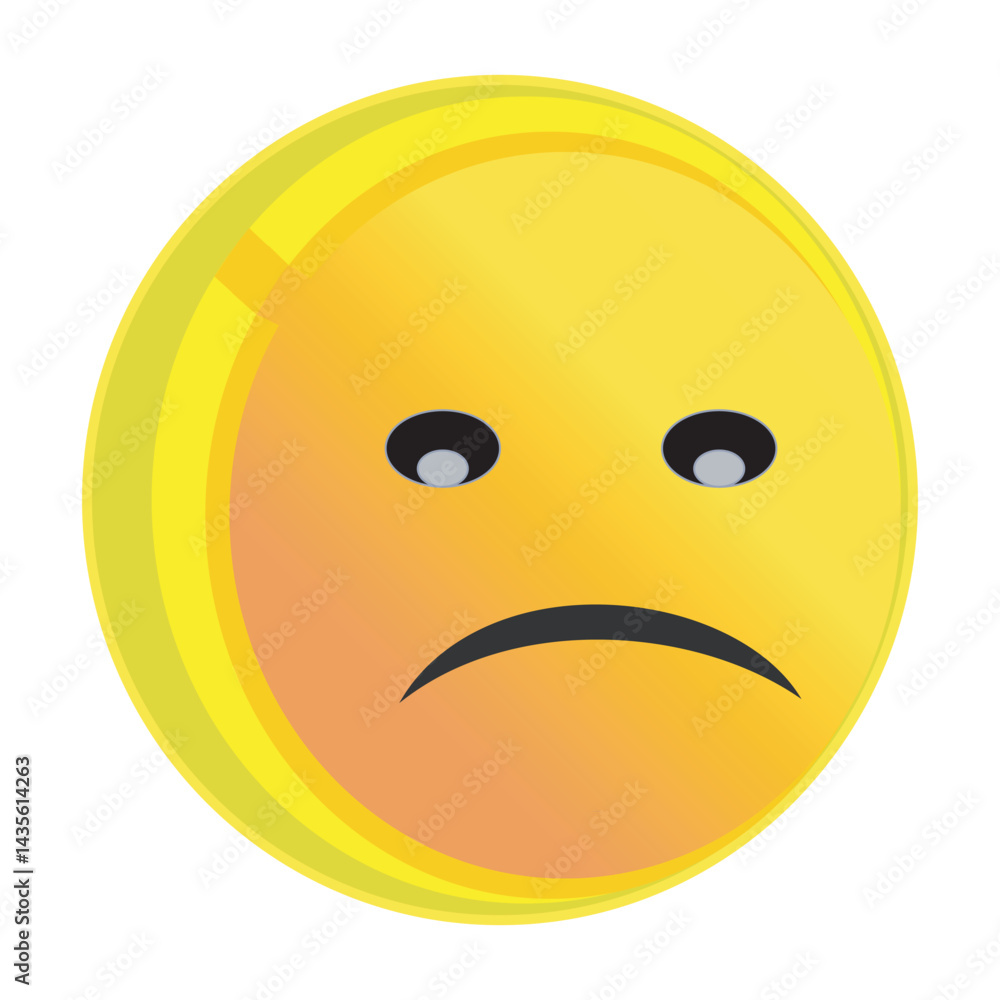 Fototapeta premium 3d sad face