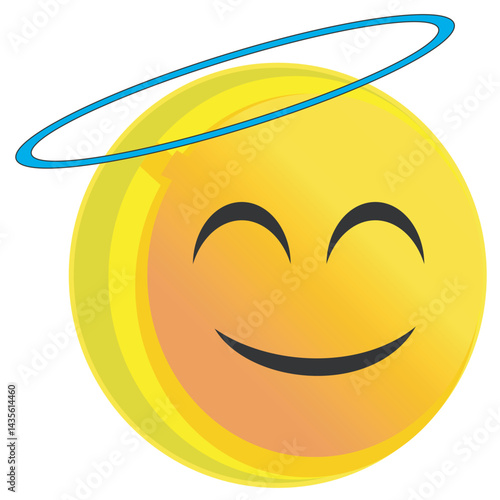 angel face emoticon