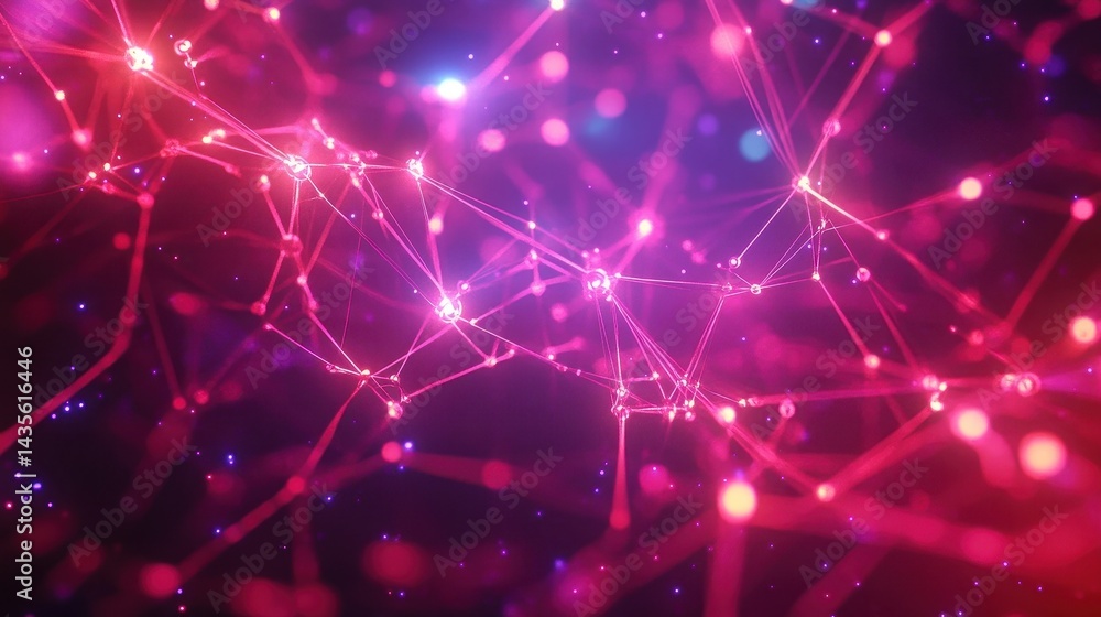 Fototapeta premium abstract pink and purple network connection background
