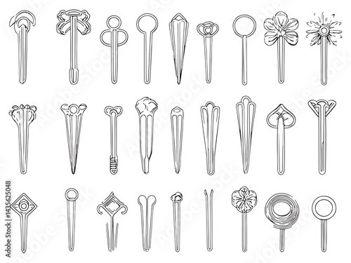 Gold-Plated Hairpins art icon modern stylish accessory trend
