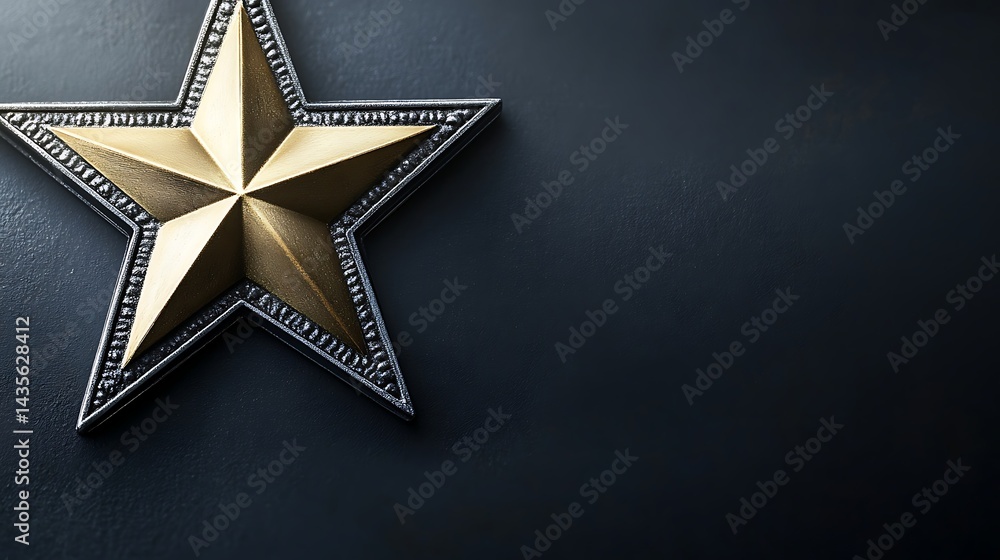 Gold Star with Dark Background, and Festive. Gold Star with Dark Background, and Festive.