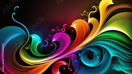 3D Texture Colorful Abstract Background for Desktop Wallpaper Photo