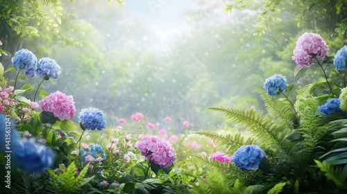 magical hydrangea garden