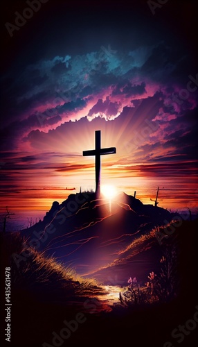Good Friday Background Image Religious Cross Photo
