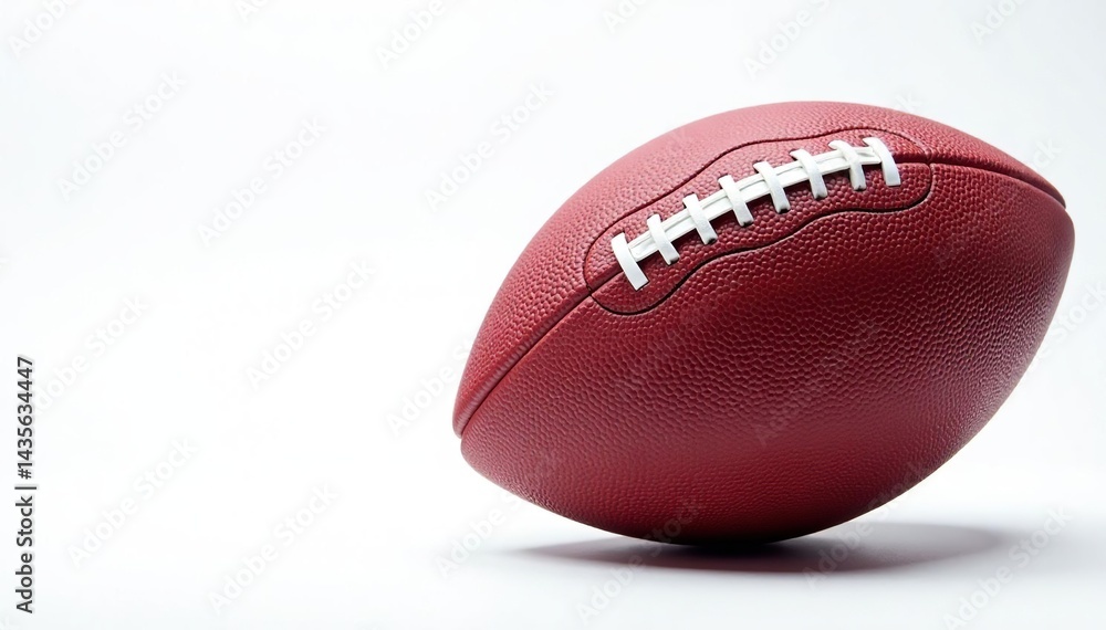 Close-up of an American football on white background, play, ball Close-up of an American football on white background, play, ball