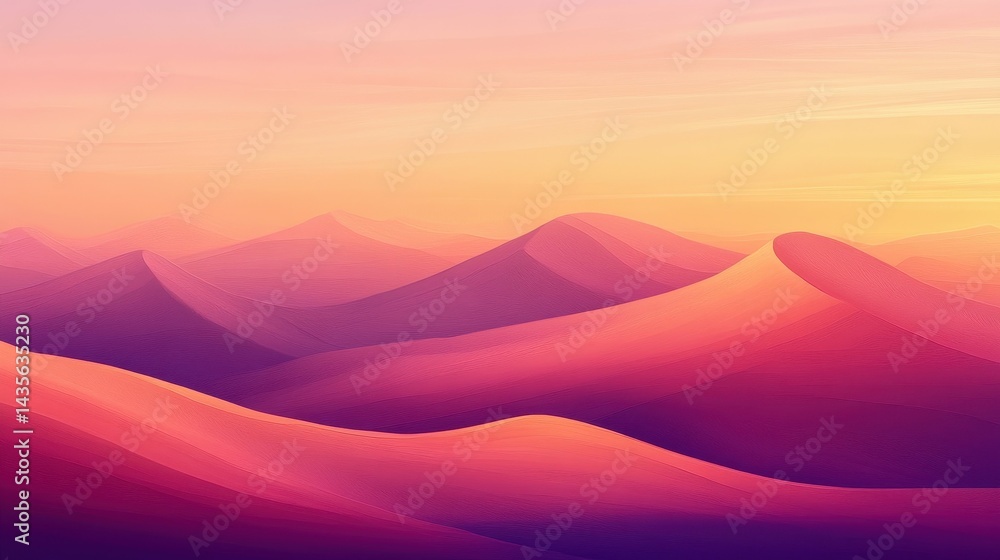 vibrant sunset desert landscape