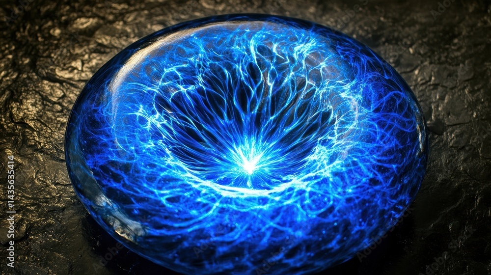 electric blue resin art