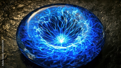 Obraz na płótnie electric blue resin art w salonie