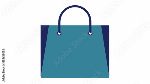 Isolated blue paper shopping bags, perfect for retail therapy or a stylish gift package from the shop