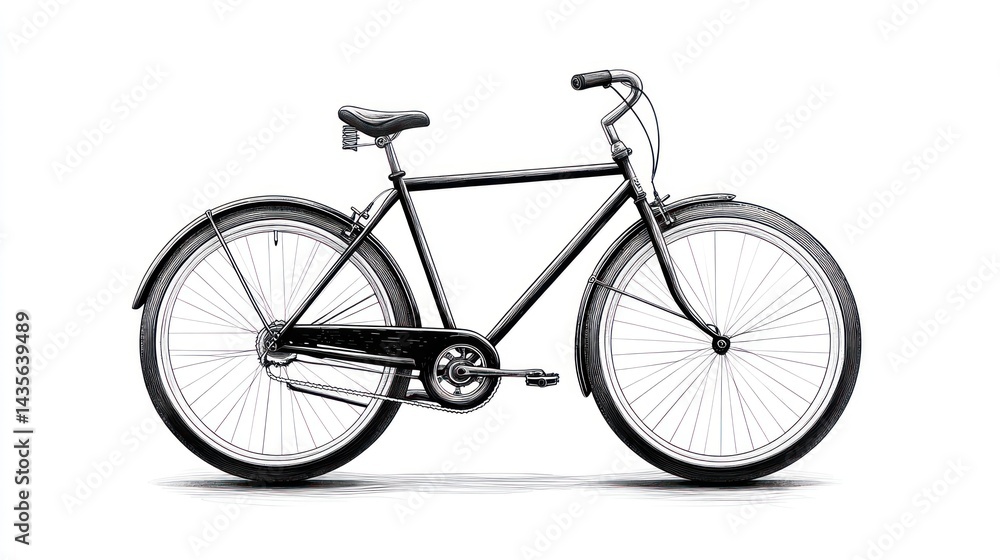 Fototapeta premium Classic black bicycle