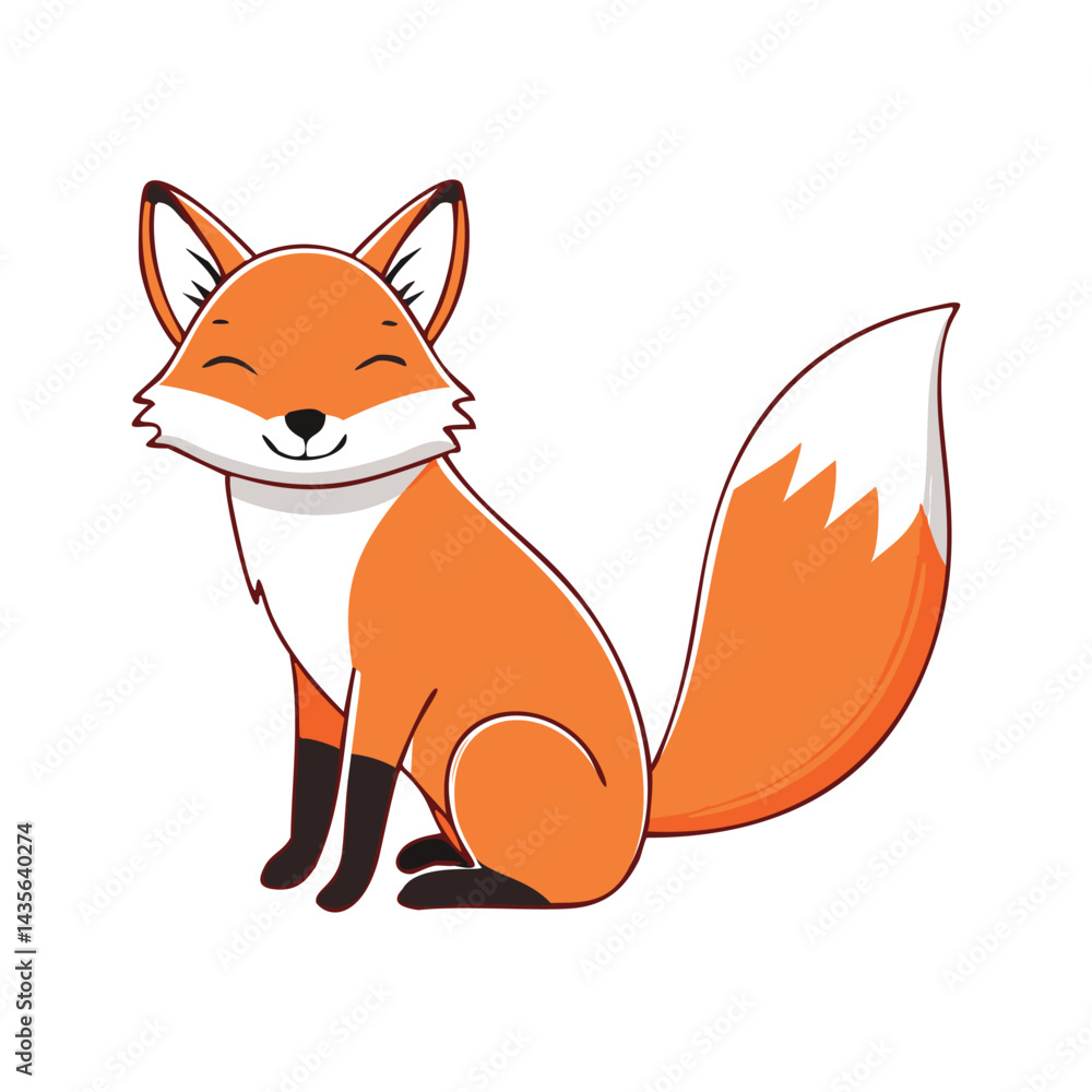 Obraz premium Cute Fox Illustration